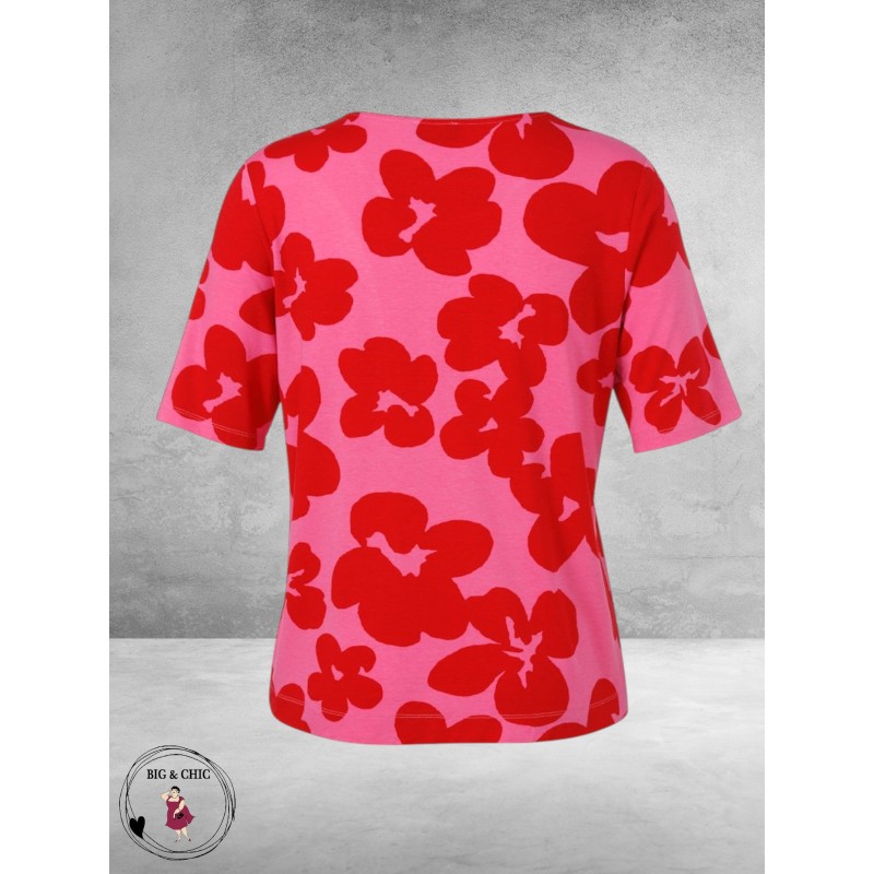 Via Appia Due Shirt Pink Impact Flowers