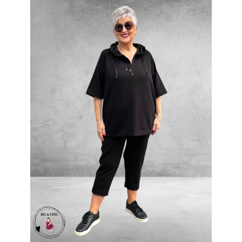 Via Appia Due Sportieve Sweater Sportbies Zwart/Ecru