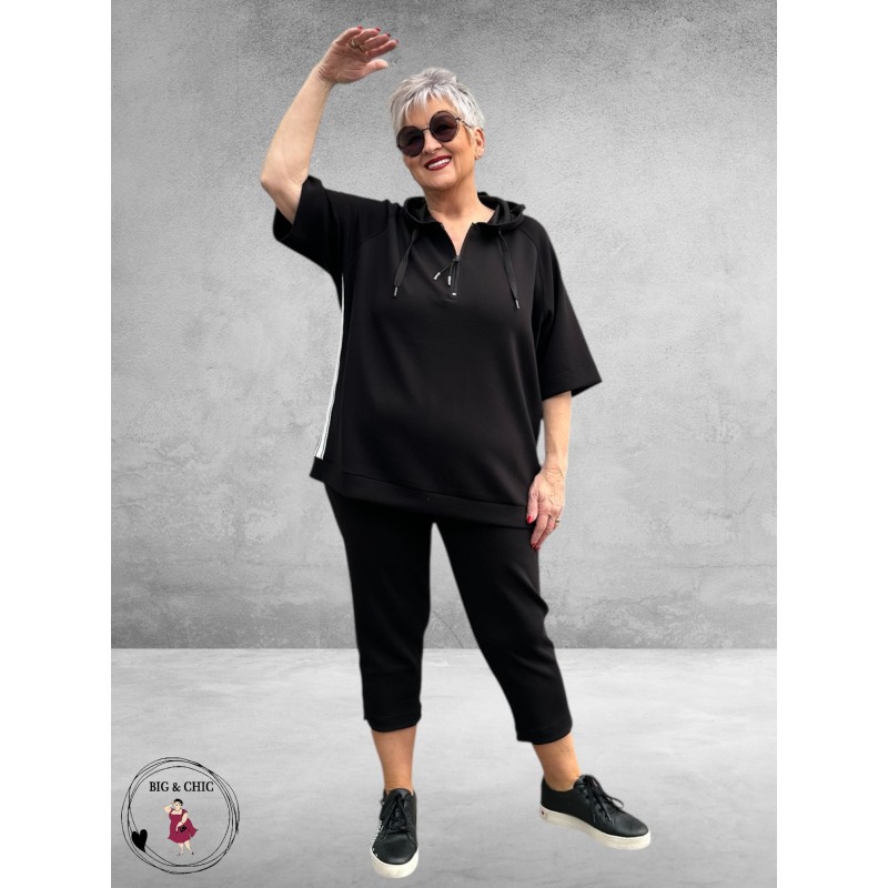 Via Appia Due Sportieve Sweater Sportbies Zwart/Ecru