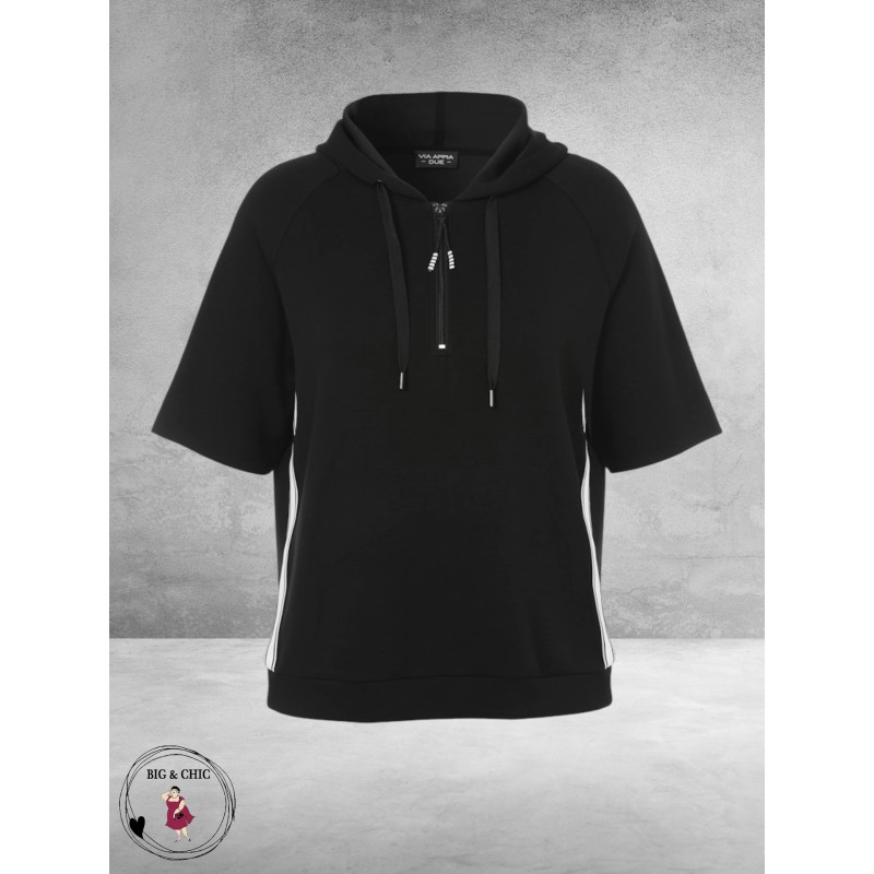 Via Appia Due Sportieve Sweater Sportbies Zwart/Ecru