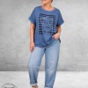 Via Appia Due Shirt Urban Matcha Jeansblauw