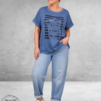Via Appia Due Shirt Urban Matcha Jeansblauw