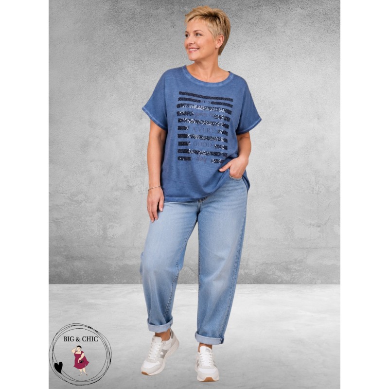 Via Appia Due Shirt Urban Matcha Jeansblauw