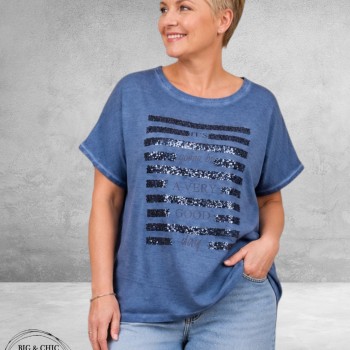 Via Appia Due Shirt Urban Matcha Jeansblauw