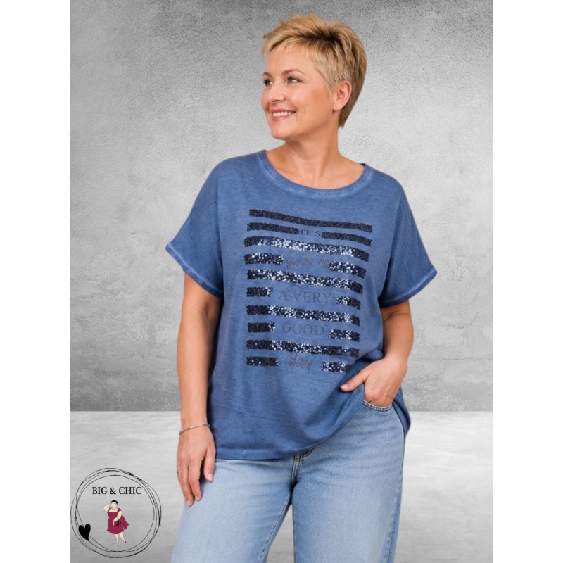 Via Appia Due Shirt Urban Matcha Jeansblauw