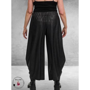 FRENZI Ballon Broek Suede Look Zwart