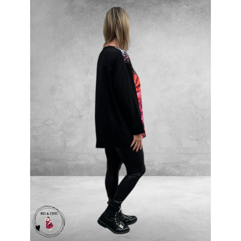 FRENZI Shirt Pink/Orange Strass