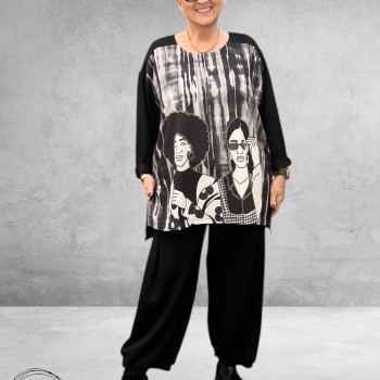 FRENZI Shirt Statement  Print-Strass