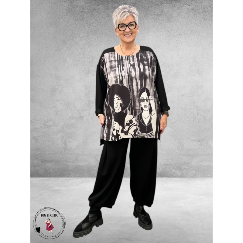 FRENZI Shirt Statement  Print-Strass