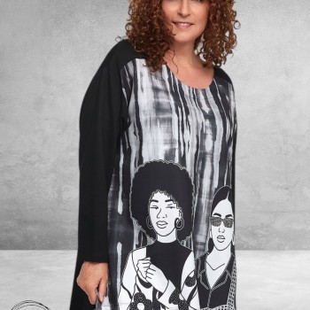 FRENZI Shirt Statement  Print-Strass