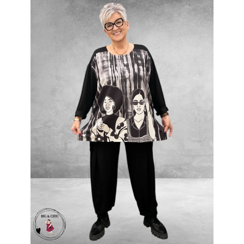 FRENZI Shirt Statement  Print-Strass