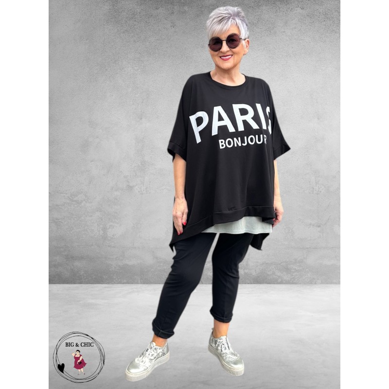 Shirt Paris Bonjour Zwart