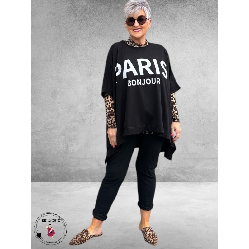 Shirt Paris Bonjour Zwart
