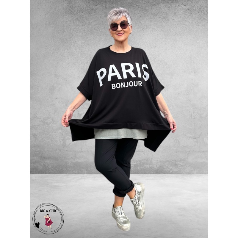 Shirt Paris Bonjour Zwart