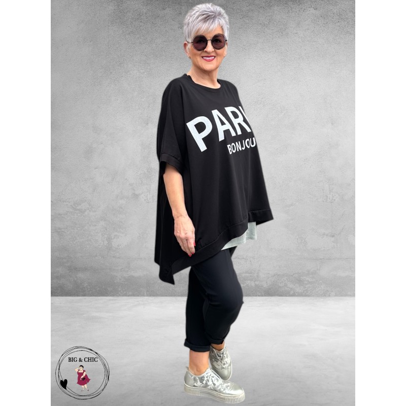 Shirt Paris Bonjour Zwart