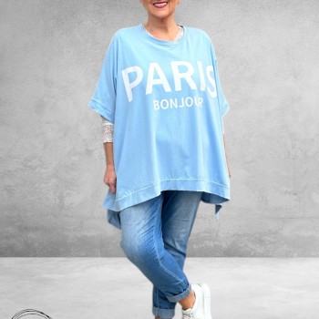 Shirt Paris Bonjour Lichtblauw 