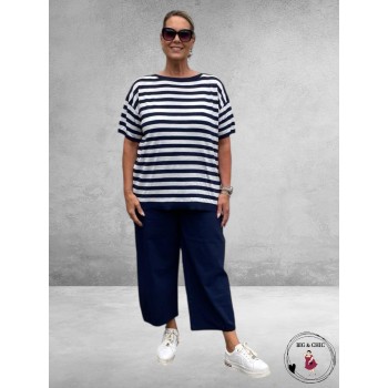 GOZZIP Baggy Broek Clara Navy