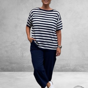 GOZZIP Baggy Broek Clara Navy