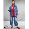 GOZZIP Baggy Broek Clara Light Blue Denim