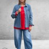 GOZZIP Baggy Broek Clara Light Blue Denim