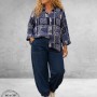 GOZZIP Baggy Broek Clara Dark Blue Denim