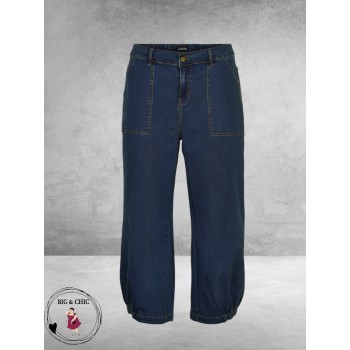 GOZZIP Baggy Broek Clara Dark Blue Denim