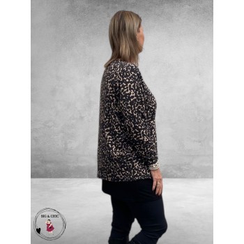 GOZZIP Blouse/Shirt Emma Bruin/Beige