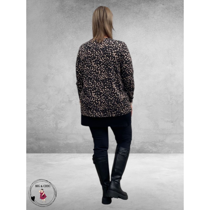 GOZZIP Blouse/Shirt Emma Bruin/Beige