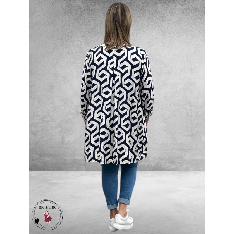 GOZZIP Tuniek Meta Blue Offwhite 