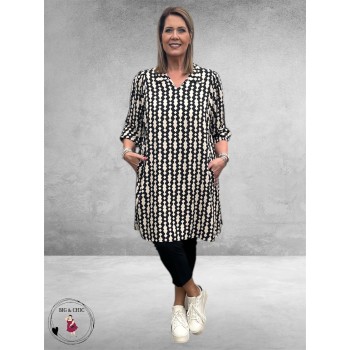GOZZIP Tuniek Gyda Black/Offwhite