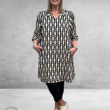 GOZZIP Tuniek Gyda Black/Offwhite