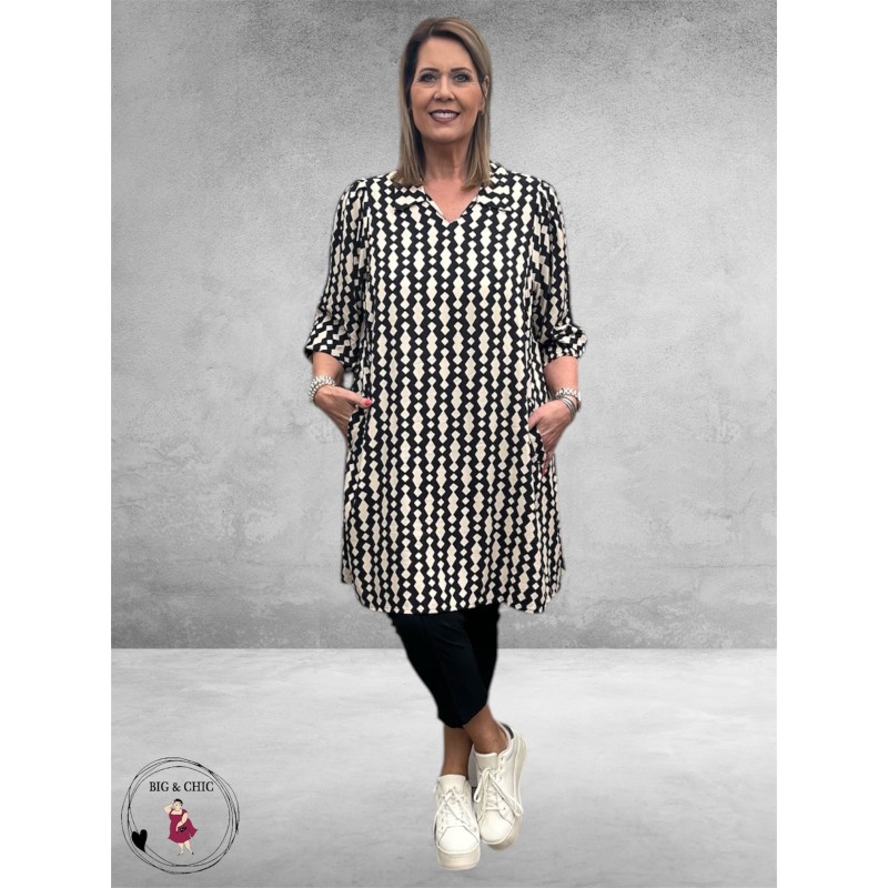 GOZZIP Tuniek Gyda Black/Offwhite
