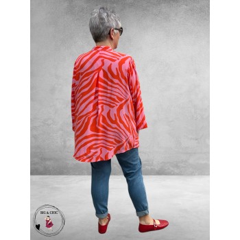 Gozzip Blouse-Shirt Alva Pink-Oranje