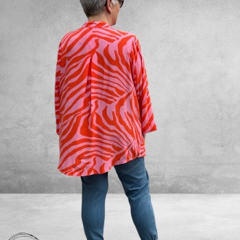Gozzip Blouse-Shirt Alva Pink-Oranje