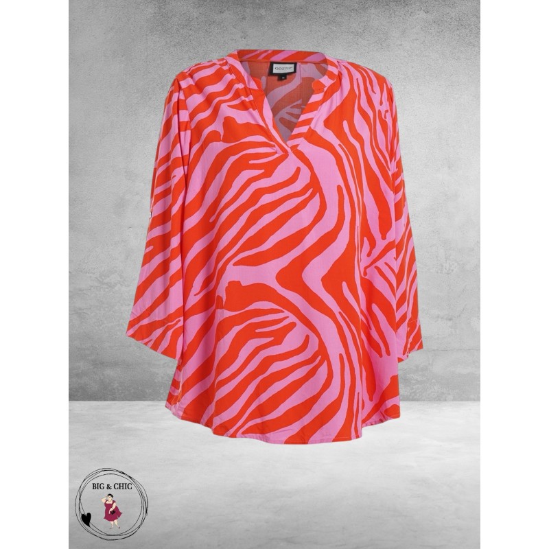 Gozzip Blouse-Shirt Alva Pink-Oranje