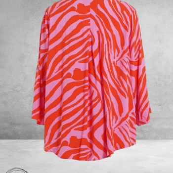 Gozzip Blouse-Shirt Alva Pink-Oranje