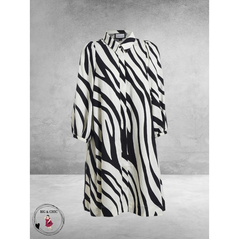 Gozzip Jurk Hemd-Blouse Zebra