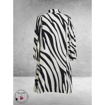 Gozzip Jurk Hemd-Blouse Zebra
