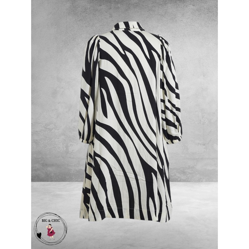 Gozzip Jurk Hemd-Blouse Zebra