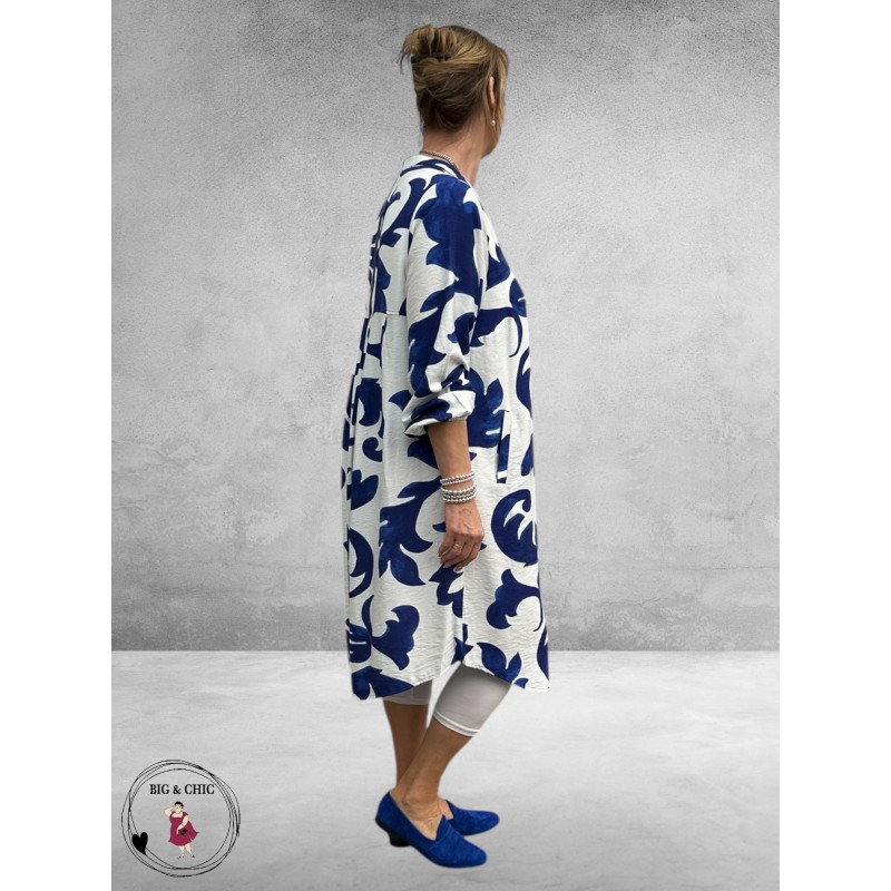 Gozzip Jurk Anja Wit-Blauw