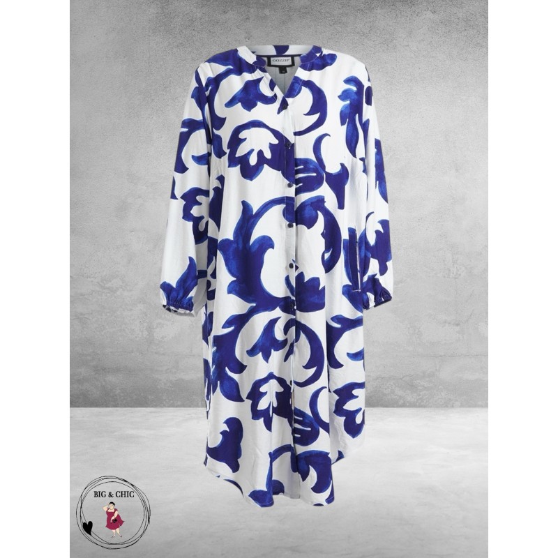 Gozzip Jurk Anja Wit-Blauw