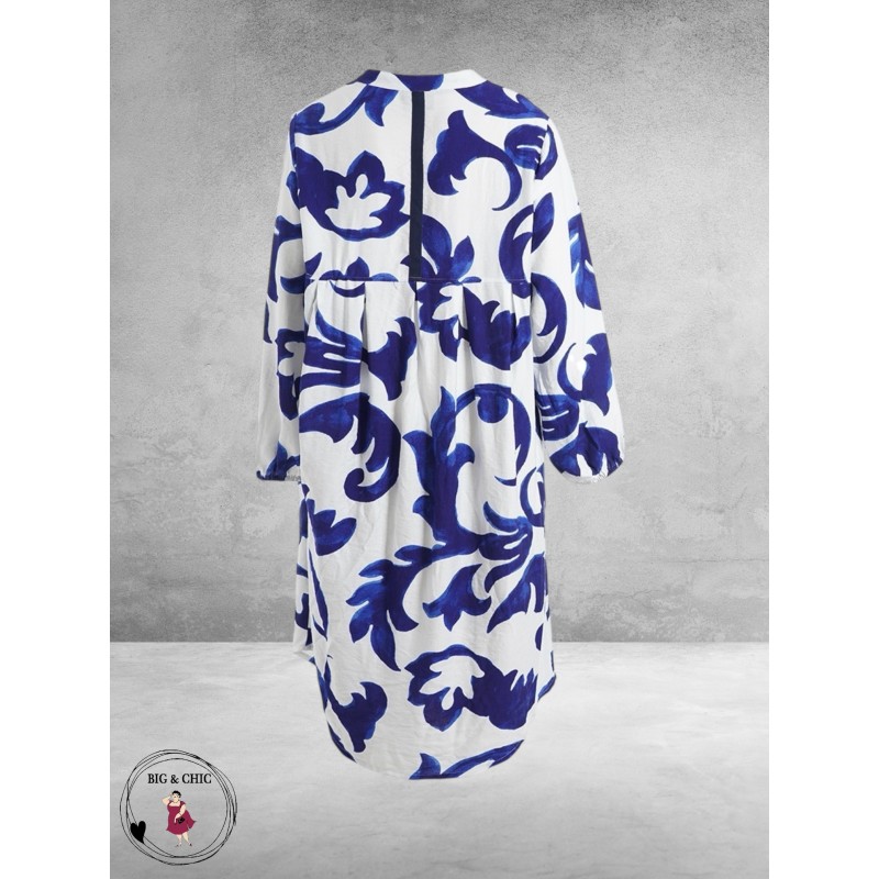 Gozzip Jurk Anja Wit-Blauw