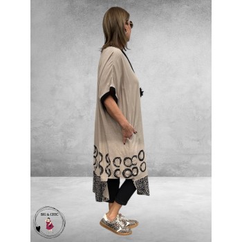 Gozzip Jurk Nia Zand/Zwart