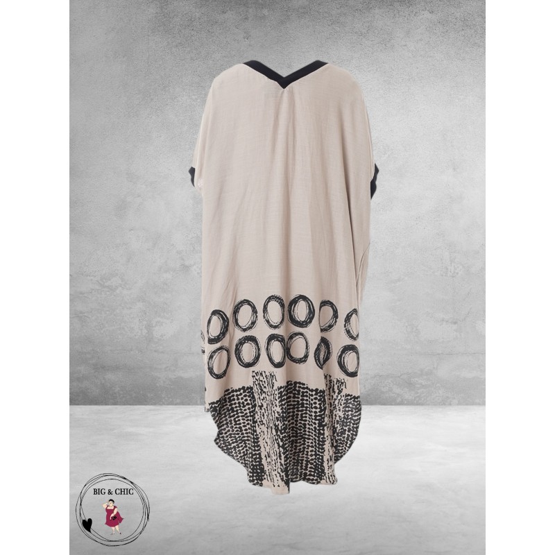 Gozzip Jurk Nia Zand/Zwart