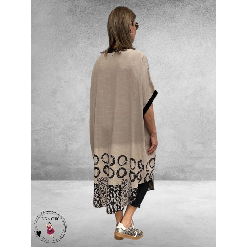 Gozzip Jurk Nia Zand/Zwart