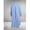 Gozzip Hemdblouse Jurk Cornelia Wit-Blauw-Stripe