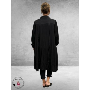 GOZZIP Black - Zwarte A-Lijn Jurk Sabine