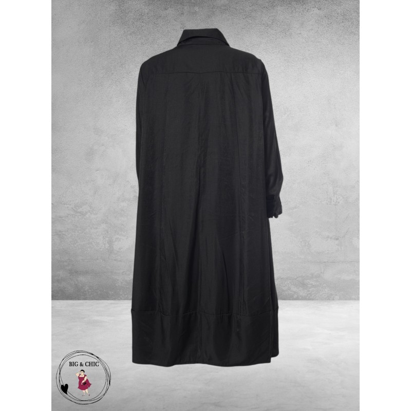 GOZZIP Black - Zwarte A-Lijn Jurk Sabine