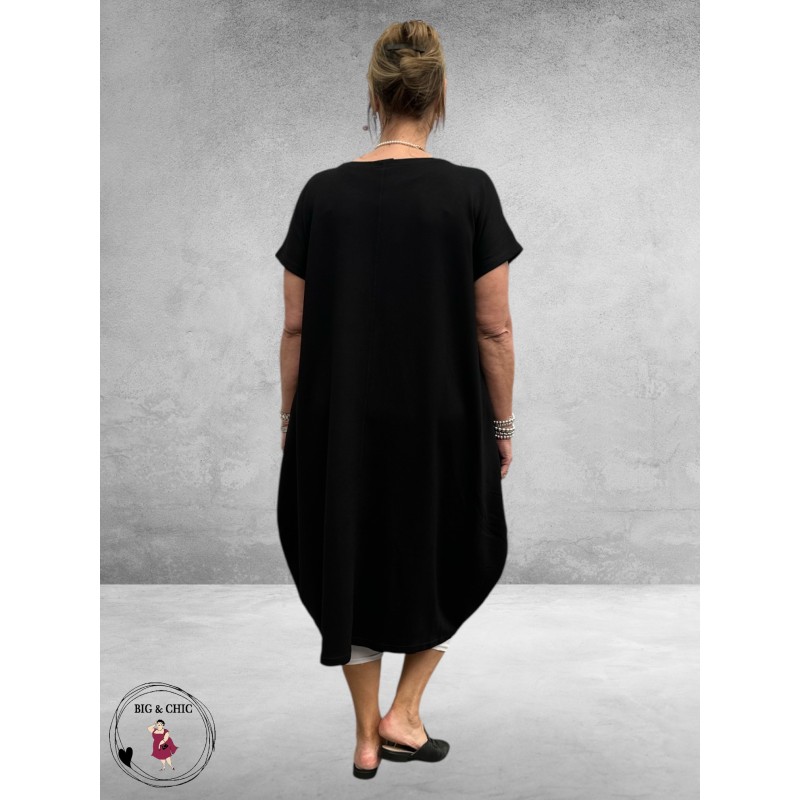 Gozzip Black Jurk Dunya Ballonzoom Zwart