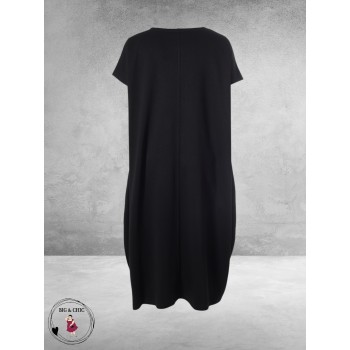 Gozzip Black Jurk Dunya Ballonzoom Zwart